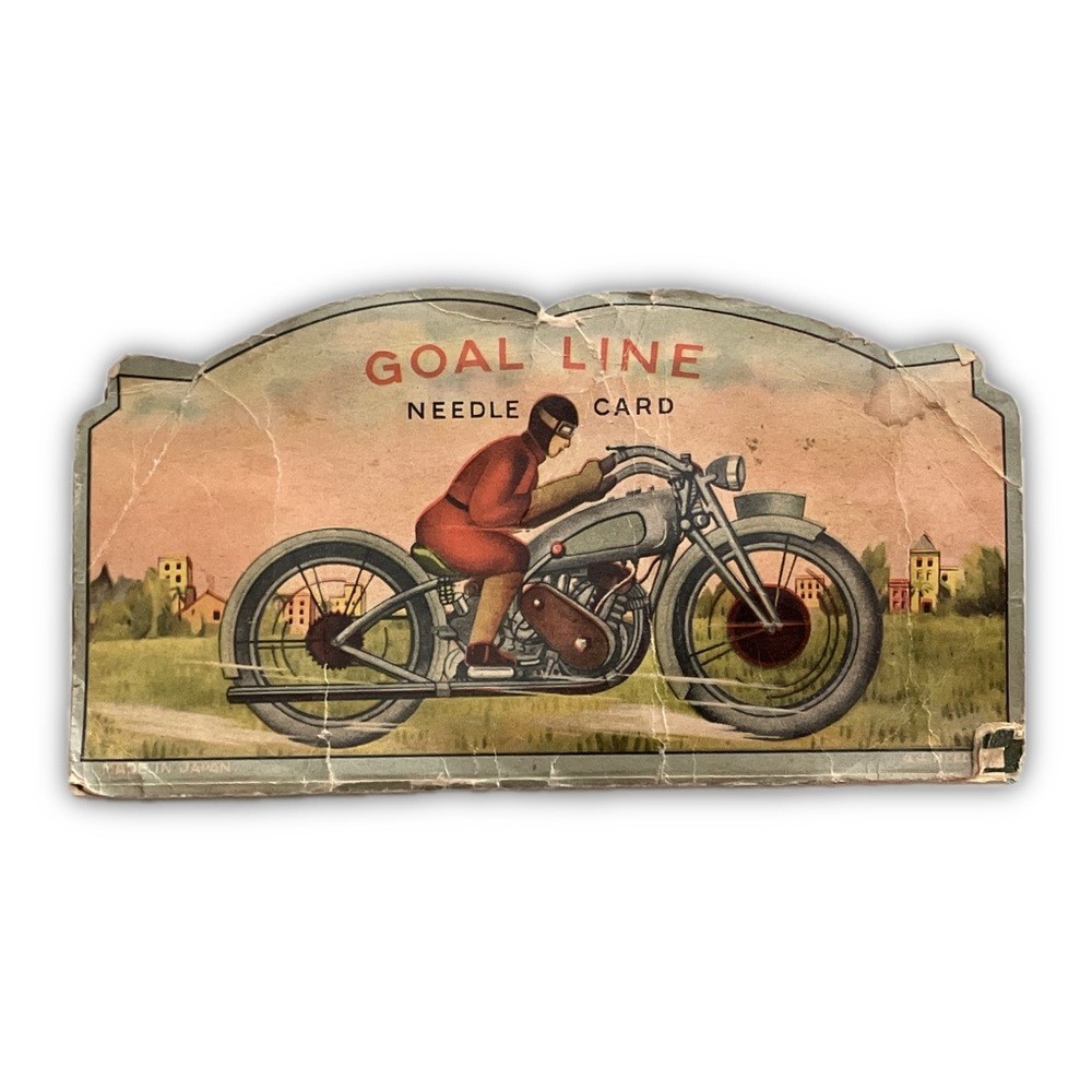 Goal Line Needle Card," a pictorial card that originally held sewing needles.